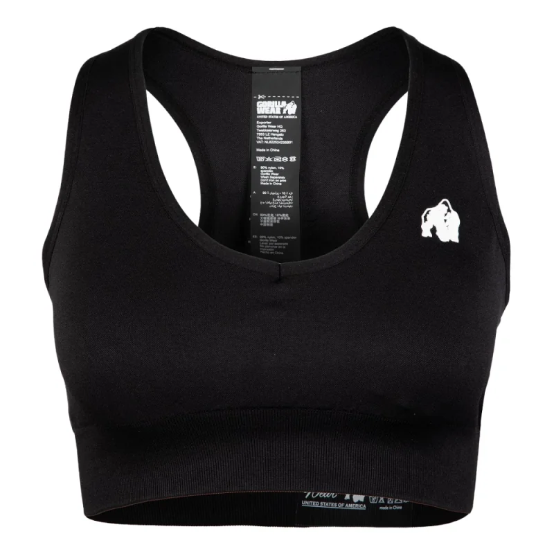 Neiro Seamless Sports Bra (Black) - Gorilla Wear
