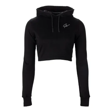 Pixley Crop Top Hoodie (Black) Gorilla Wear pas cher - Nutriwellness