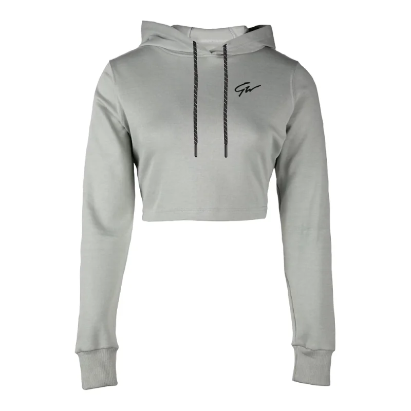 Pixley Crop Top Hoodie (Light Green) - Gorilla Wear