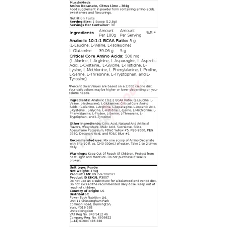 Amino Decanate - 378 - 384 grams - MuscleMeds