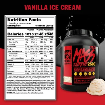 Mutant Mass XXXTREME 2500 (12lbs) de Mutant pas cher - Nutriwellness