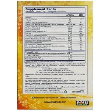 Effer-C - 30 packets de NOW Foods pas cher - Nutriwellness
