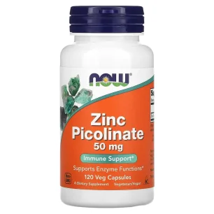 Zinc Picolinate - 50mg - 120 vcaps NOW Foods pas cher - Nutriwellness