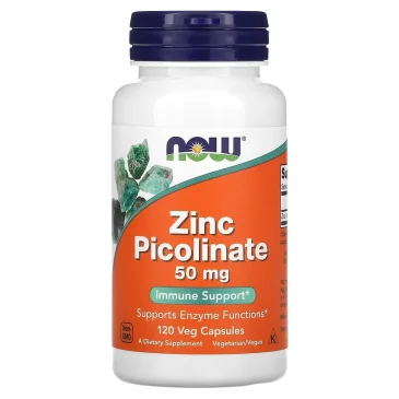 Zinc Picolinate - 50mg - 120 vcaps NOW Foods pas cher - Nutriwellness
