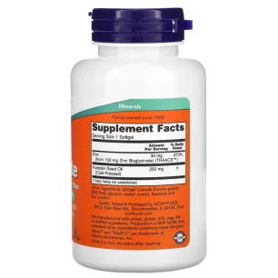 Zinc Glycinate - 120 softgels - NOW Foods