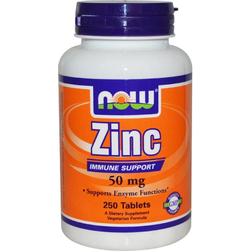 Zinc - 50mg - 250 tablets - NOW Foods