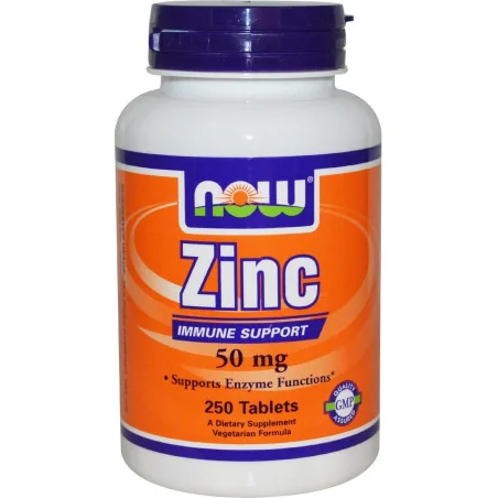 Zinc - 50mg - 250 tablets de NOW Foods pas cher - Nutriwellness