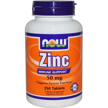Zinc - 50mg - 250 tablets de NOW Foods pas cher - Nutriwellness