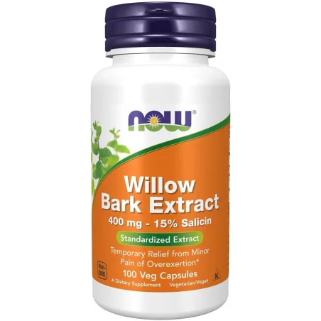 Willow Bark Extract, 400mg - 100 caps de NOW Foods pas cher