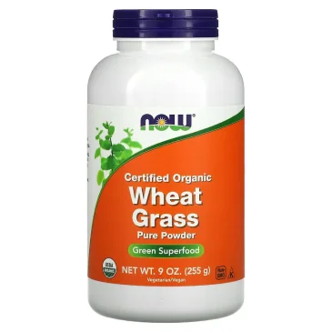 Wheat Grass, Pure Powder - 255 grams de NOW Foods pas cher