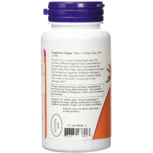 Vitamin E-400 - Natural (Mixed Tocopherols) - 100 softgels - NOW Foods