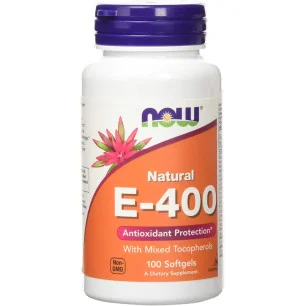 Vitamin E-400 - Natural (Mixed Tocopherols) - 100 softgels NOW Foods