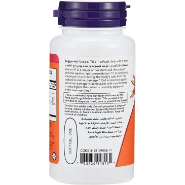 Vitamin E-1000 - Natural (Mixed Tocopherols) 50 softgels NOW Foods