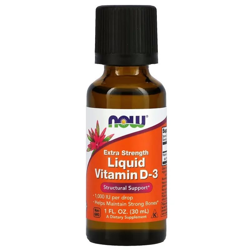 Vitamin D-3 Liquid - 1000 IU (Extra Strength) - 30 ml - NOW Foods