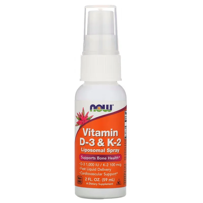 Vitamin D-3 & K-2 Liposomal Spray - 59 ml - NOW Foods