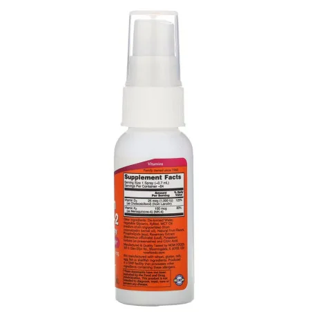 Vitamin D-3 & K-2 Liposomal Spray - 59 ml - NOW Foods