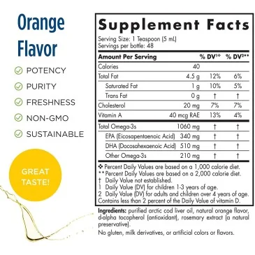 Arctic Cod Liver Oil - 1060mg Orange - 237 ml de Nordic Naturals