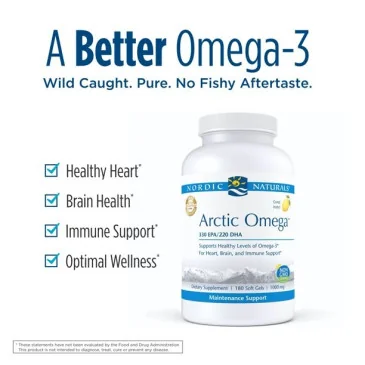 Arctic Omega - Lemon - 180 softgels de Nordic Naturals pas cher