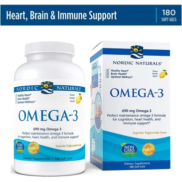 Arctic Omega - Lemon - 180 softgels de Nordic Naturals pas cher