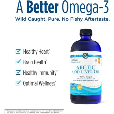 Arctic Cod Liver Oil - 1060mg Orange - 473 ml de Nordic Naturals