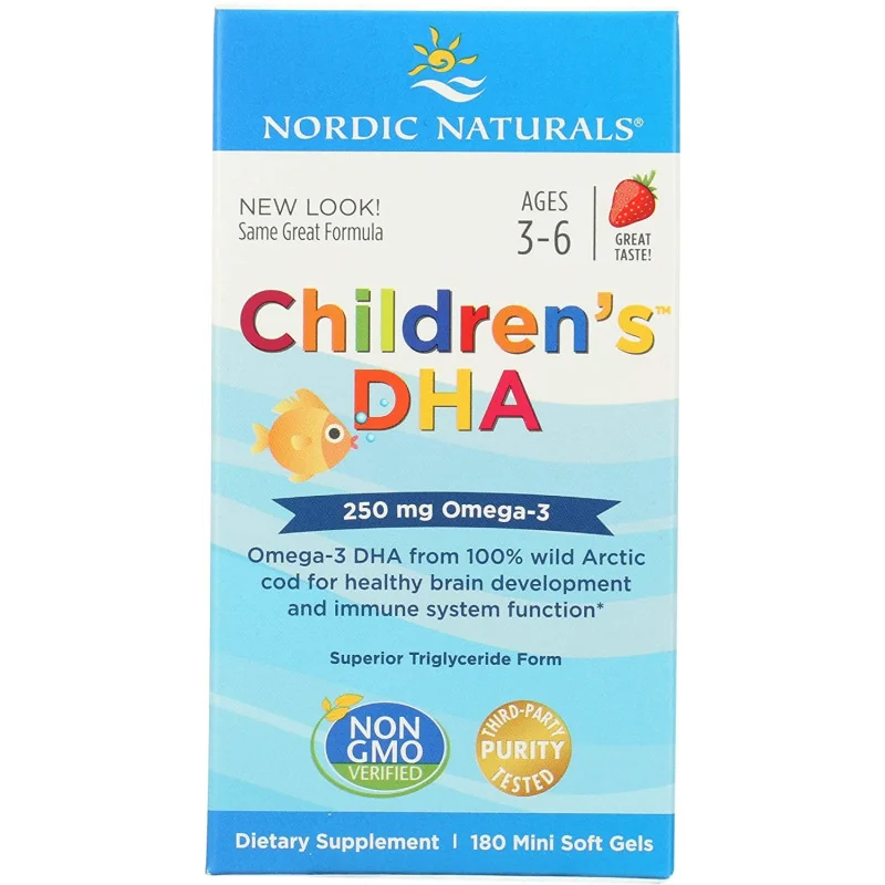 Children's DHA - 250mg Strawberry - 180 softgels - Nordic Naturals