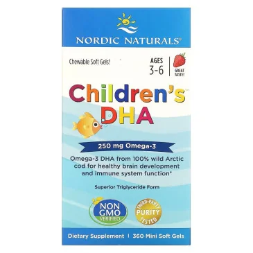 Children's DHA - 250mg Strawberry - 360 softgels de Nordic Naturals