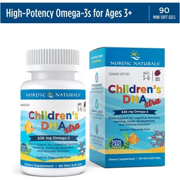 Children's DHA Xtra - 636mg Berry Punch 90 softgels Nordic Naturals