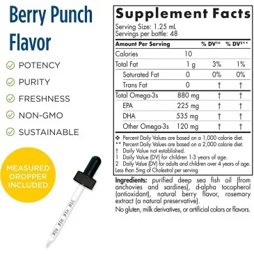 Children's DHA Xtra - 880mg Berry Punch - 60 ml de Nordic Naturals