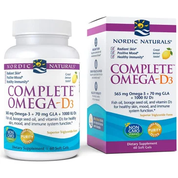 Complete Omega-D3 - 565mg Lemon - 60 softgels de Nordic Naturals