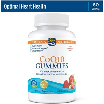 CoQ10 Gummies, 100mg Strawberry - 60 gummies Nordic Naturals pas cher