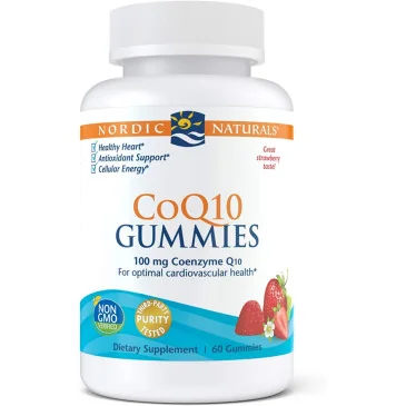 CoQ10 Gummies, 100mg Strawberry - 60 gummies Nordic Naturals pas cher