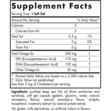 Daily Omega Kids, Natural Fruit Flavor - 30 softgels Nordic Naturals