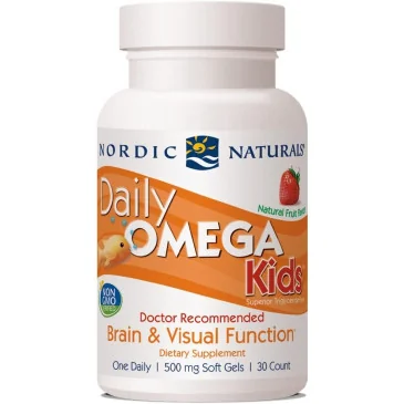 Daily Omega Kids, Natural Fruit Flavor - 30 softgels Nordic Naturals