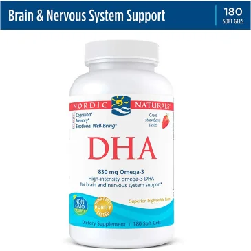 DHA - 830mg Strawberry - 180 softgels de Nordic Naturals pas cher