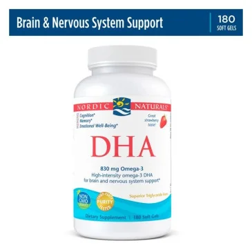 DHA - 830mg Strawberry - 180 softgels de Nordic Naturals pas cher