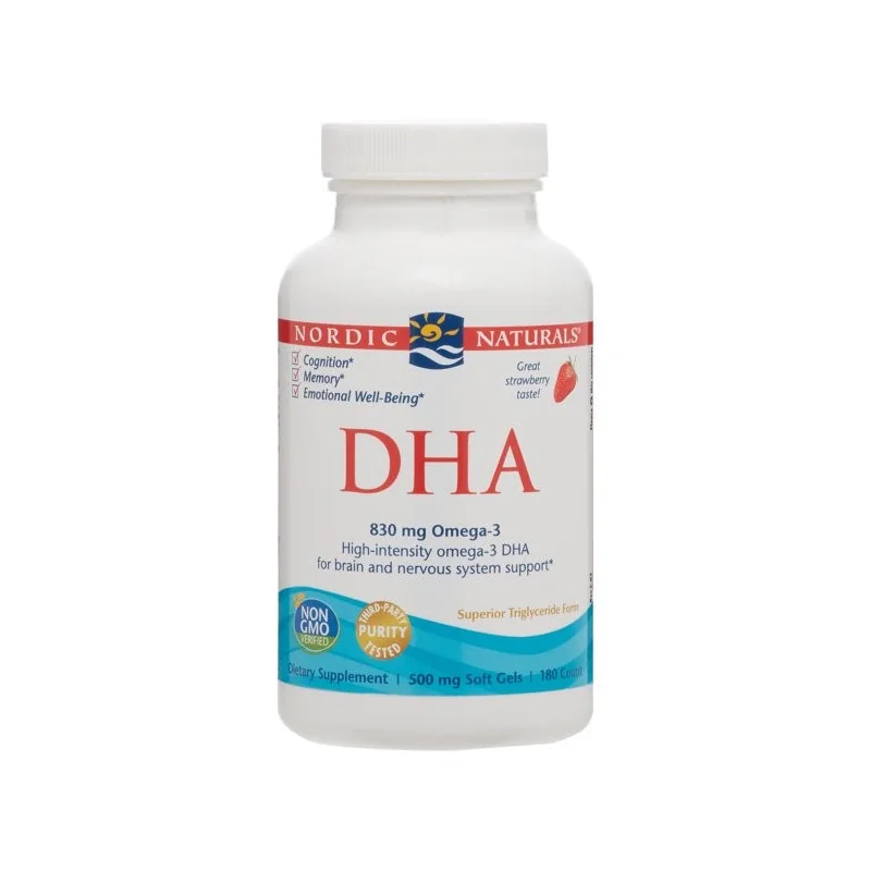 DHA - 830mg Strawberry - 180 softgels - Nordic Naturals