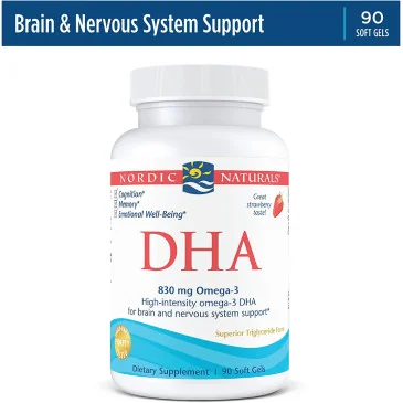 DHA - 830mg Strawberry - 90 softgels de Nordic Naturals pas cher