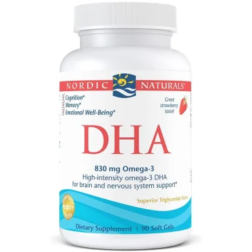DHA - 830mg Strawberry - 90 softgels de Nordic Naturals pas cher