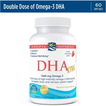 DHA Xtra, 1660mg Strawberry - 60 softgels de Nordic Naturals pas cher