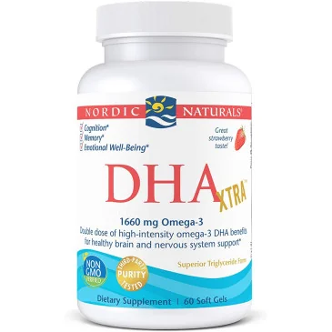DHA Xtra, 1660mg Strawberry - 60 softgels de Nordic Naturals pas cher