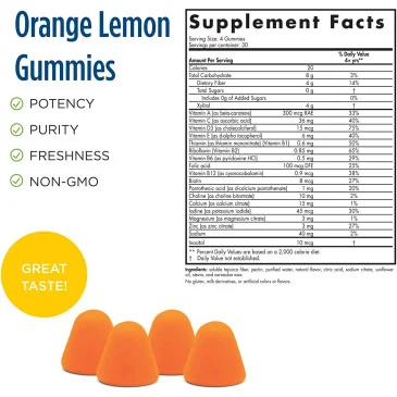Kids Multi Zero Sugar, Orange Lemon - 120 gummies de Nordic Naturals