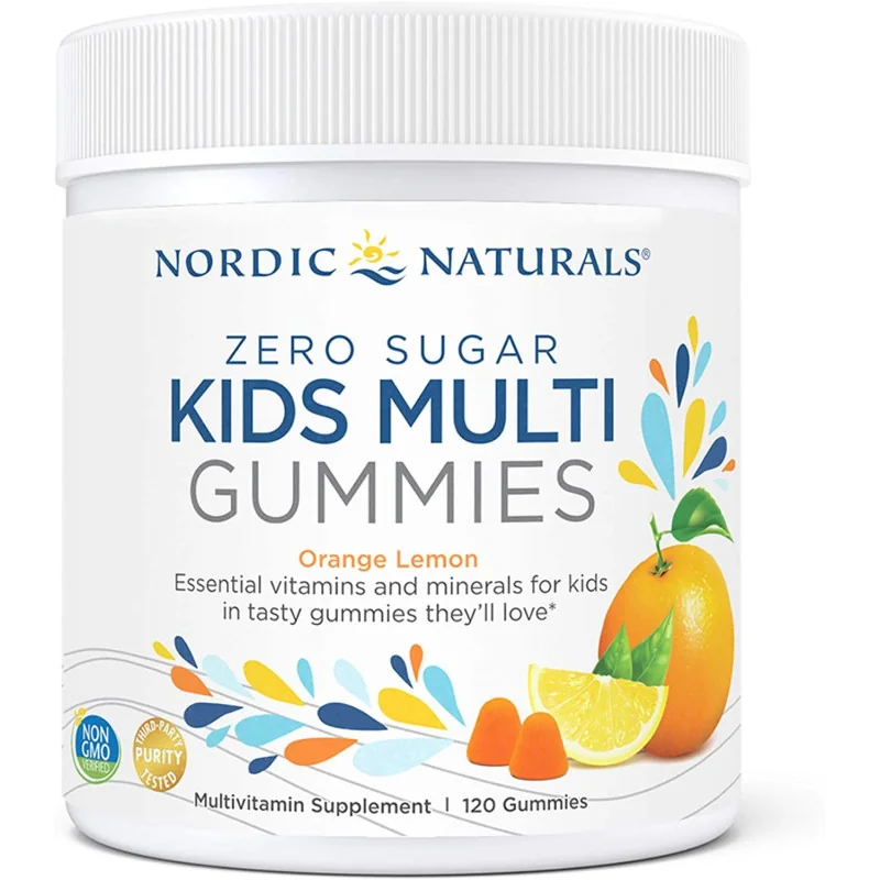 Kids Multi Zero Sugar, Orange Lemon - 120 gummies - Nordic Naturals