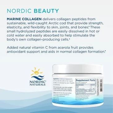 Marine Collagen, Strawberry - 150 grams de Nordic Naturals pas cher