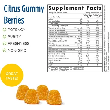 Nordic Berries Multivitamin - 120 gummy berries de Nordic Naturals