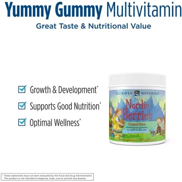 Nordic Berries Multivitamin - 120 gummy berries de Nordic Naturals