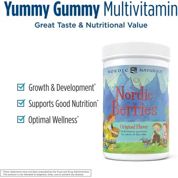 Nordic Berries Multivitamin - 200 gummy berries de Nordic Naturals