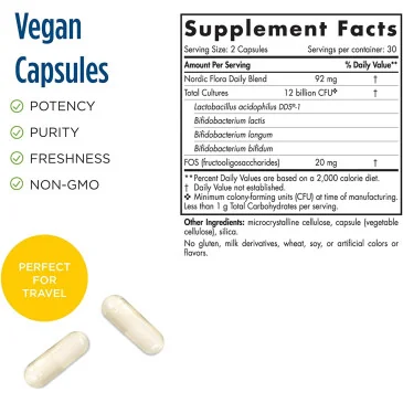 Nordic Flora Probiotic Daily - 60 caps de Nordic Naturals pas cher