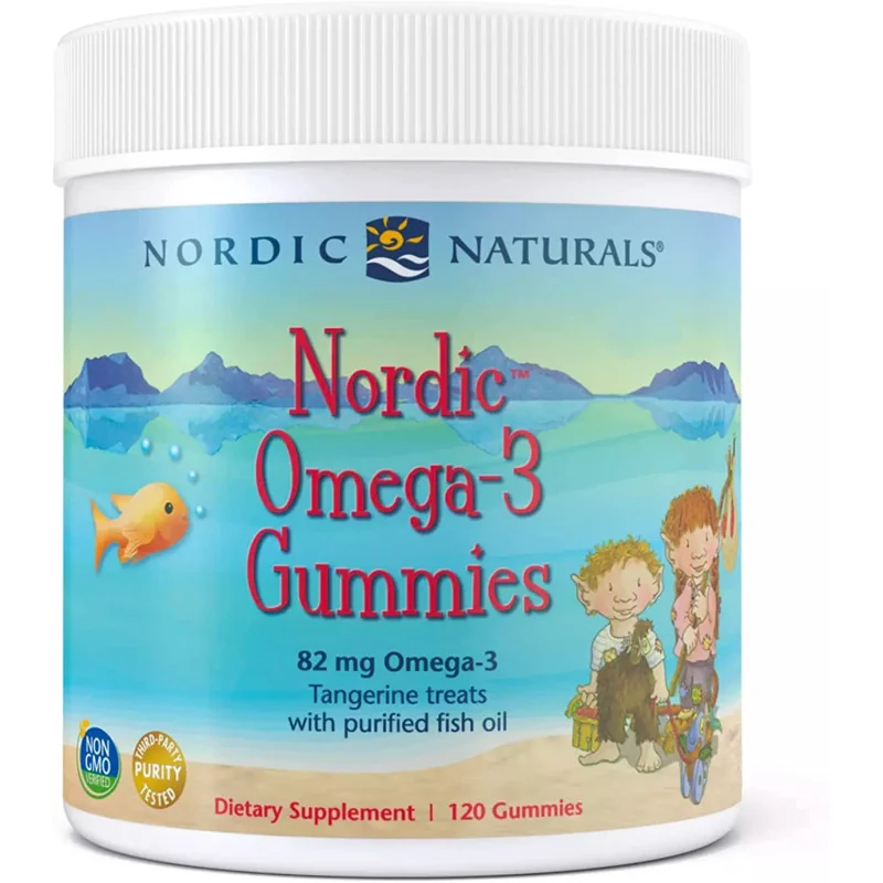 Nordic Omega-3 Gummies - 82mg Tangerine Treats - 120 gummies - Nordic Naturals