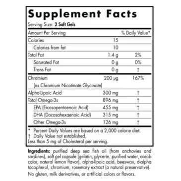 Omega Blood Sugar, 896mg - 60 softgels de Nordic Naturals pas cher