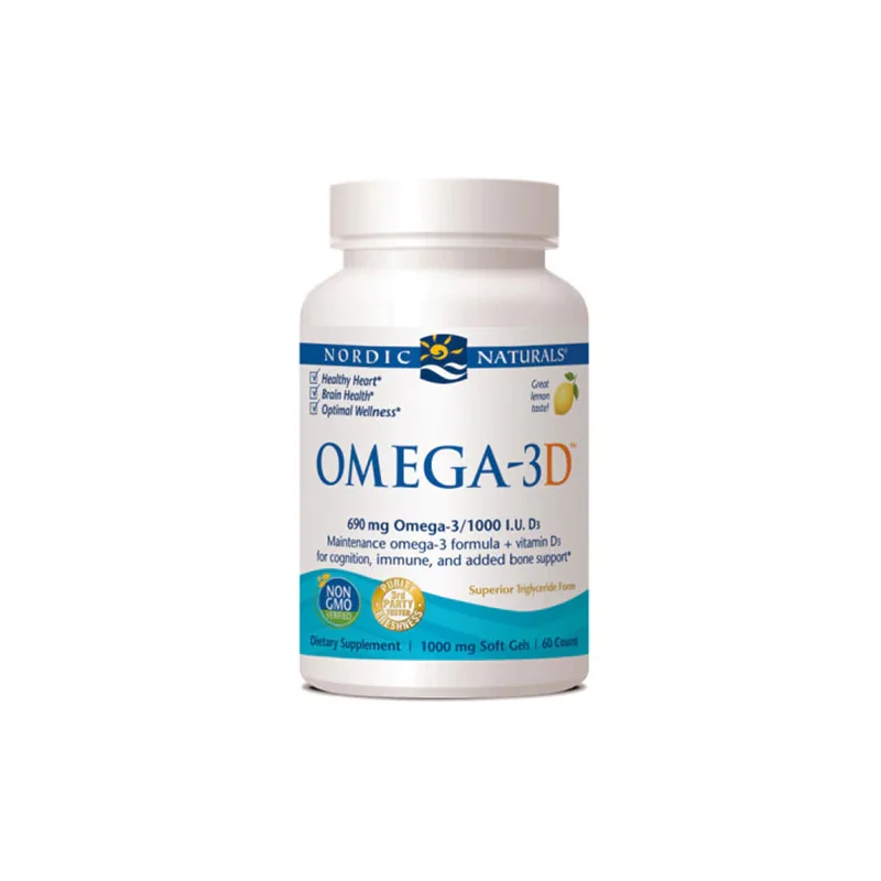Omega-3D - 690mg Lemon - 60 softgels - Nordic Naturals